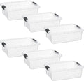 Superio Storage Bins with Lids- 6 Pack, 7.4 Qt Clear Boxes for Organizing, Stackable Plastic Containers- BPA Free, Non-Toxic, Odor Free, Organizer for Home, Office, Dorm