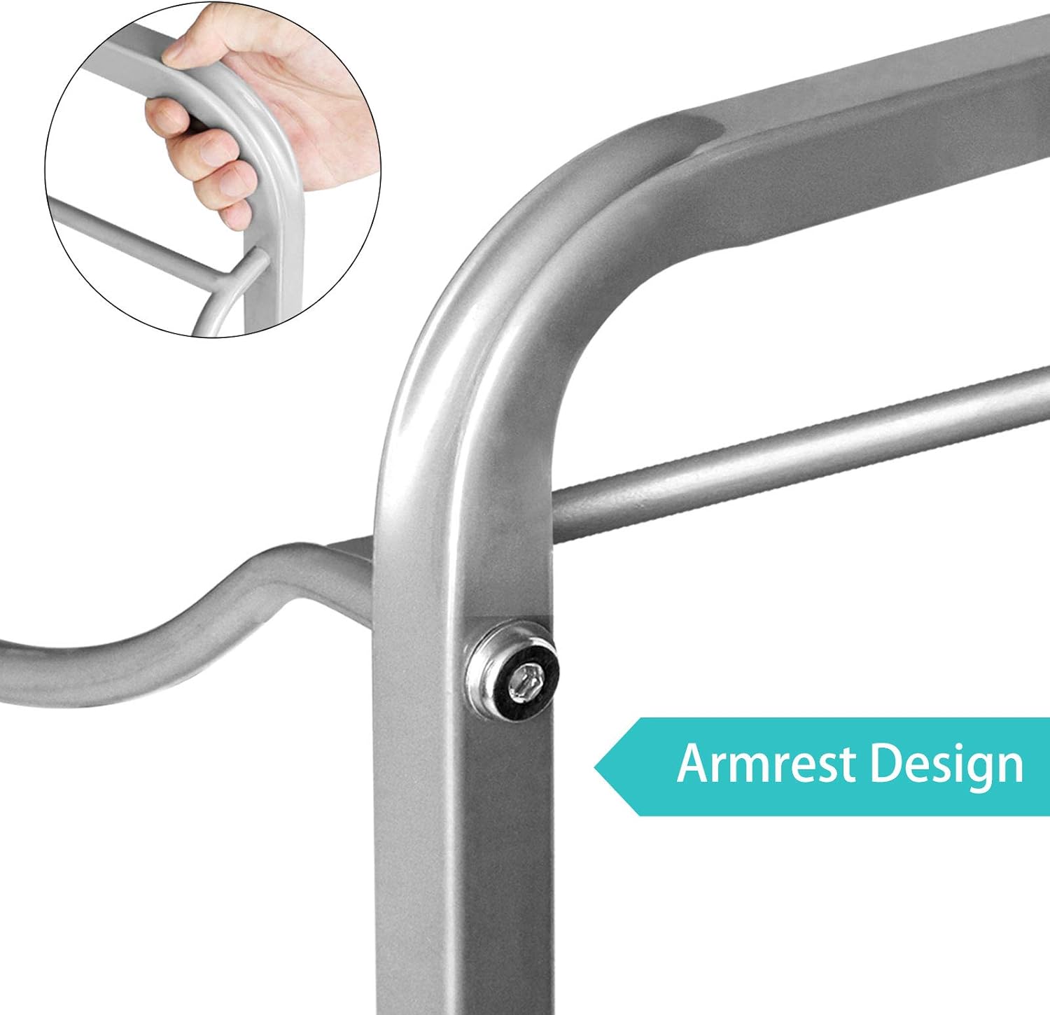 5 Gallon Water Bottle Holder for 10 Bottles, 5 Tiers Heavy-Duty Water Cooler Jug Rack with Reinforcement Frame for Kitchen Office, Silver Grey