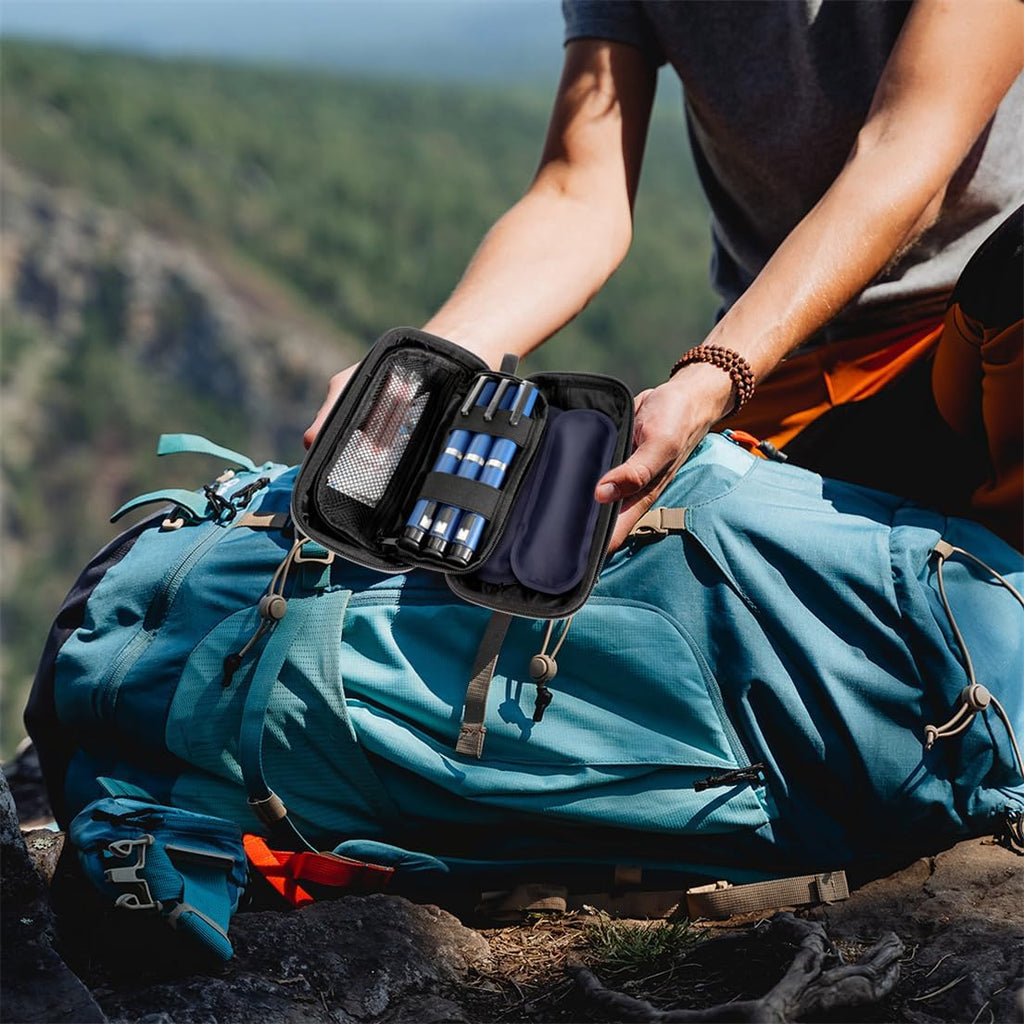 Insulin Cooler Travel Case Diabetic Medication Insulated Cooling Organizer with Temperature Display Insulin Pen Cooler Portable Refrigerated Medicine Bag with 2 Ice Pack