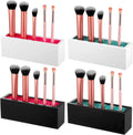 4 Pcs Makeup Brushes Holder Organizer, Silicone Vanity Air Drying Rack Display Storage for Brush, Eyeliners and More, Practical Cosmetic Tools Container