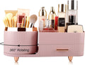 Makeup Organizer for Vanity, Cosmetic Display Case with Drawers, Fits Makeup, Skincare Products, Brushes, Lipsticks, and Other Accessories, Versatile Storage Solution (Pink)