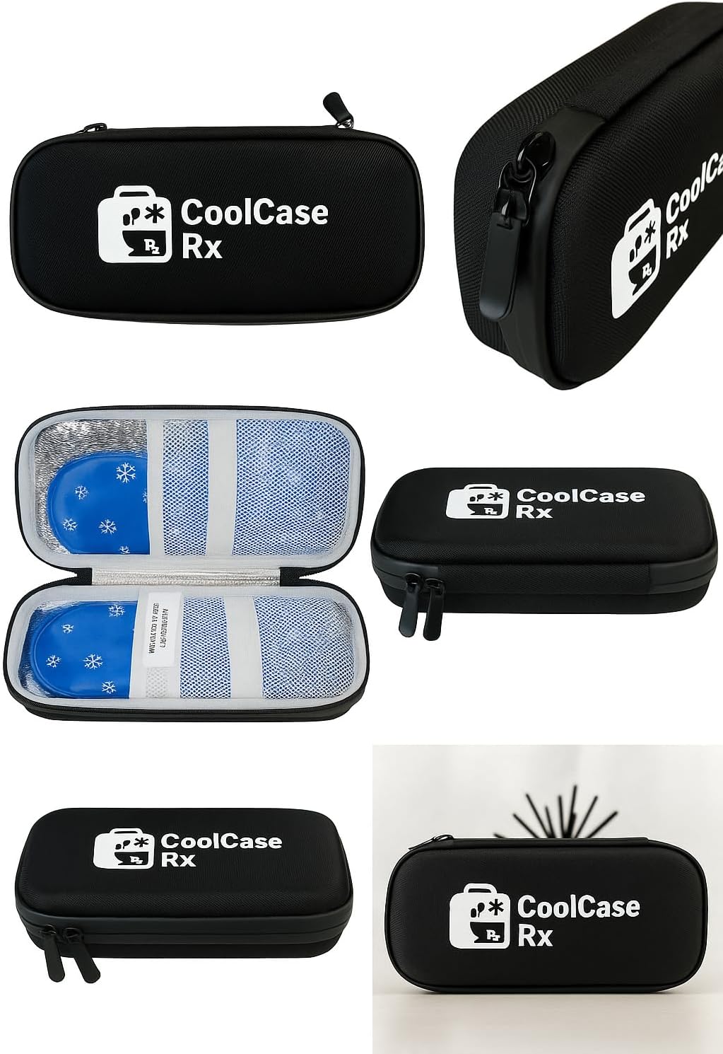 Insulin Cooling Case – Portable Travel Medication Bag with Ice Pack for Diabetes & Temperature-Sensitive Medicine (Black)