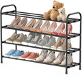 INSMART 4-Tier Expandable Shoe Rack, Stackable and Adjustable Shoes Organizer Storage Shelf, Sturdy and Durable Metal Structure Free Standing Shoe Rack for Closet Entryway Doorway