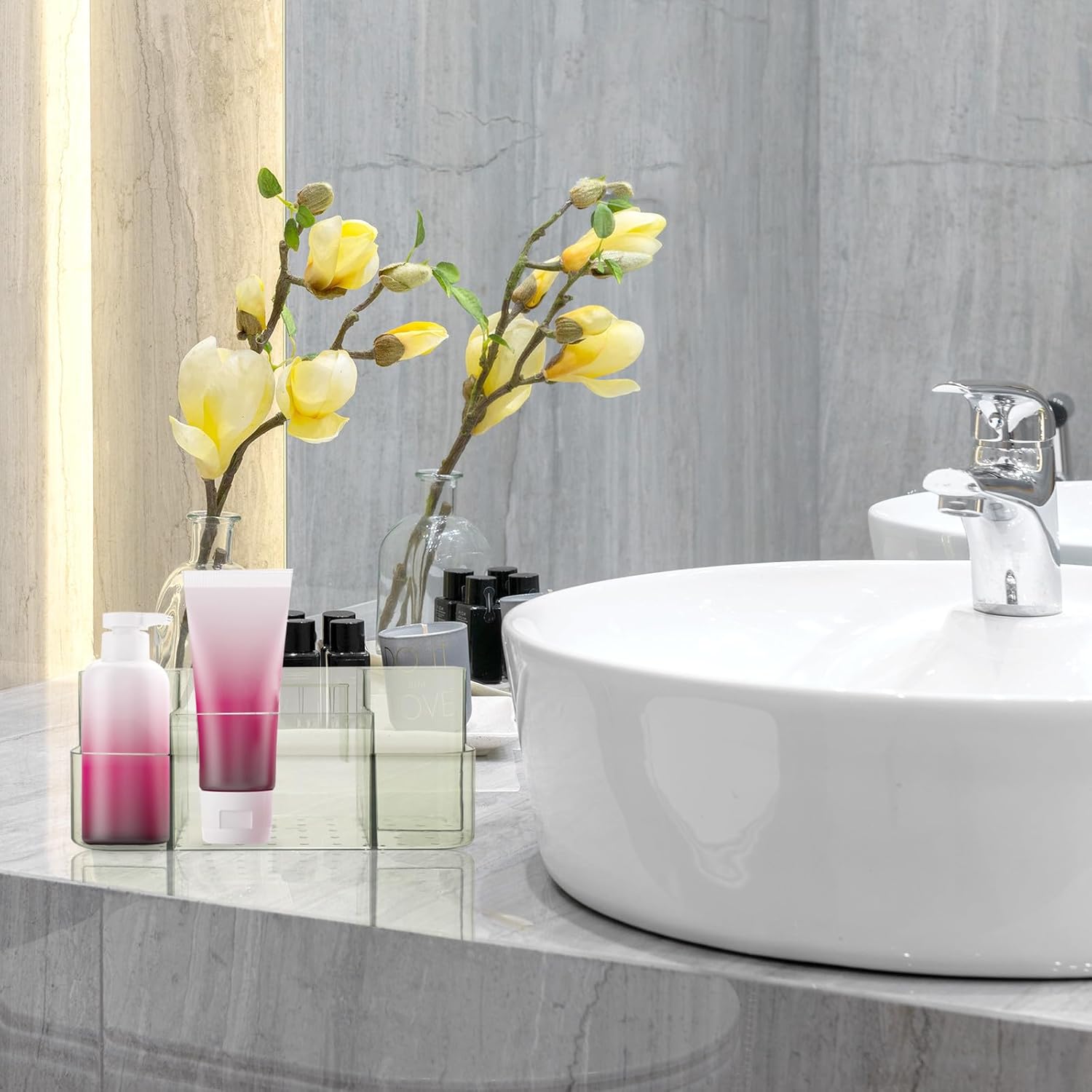 Wall-mounted Cosmetic Organizer Box Hanging Holder for Makeup Tools Storage Space-saving Multifunctional Makeup Storage Box for Bathroom and Living Adhesive Design