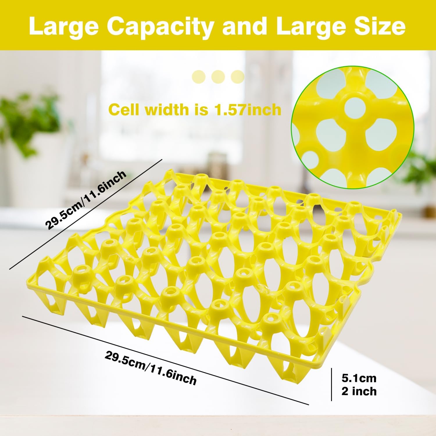 10 Pack Bulk Egg Tray,Reusable Plastic Egg Holder,Durable Egg Cartons,Stackable 30-Egg Crates for Home Chicken Farmers Transportation Storing Sharing Selling Fresh Eggs