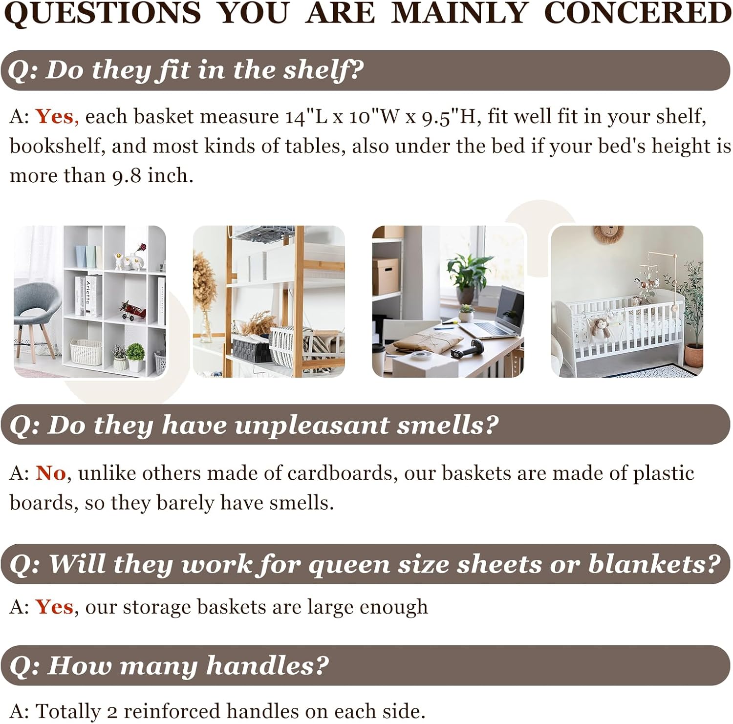 Criusia Large Storage Baskets 8 Pack Versatile Fabric Storage Bins for Closet Cabinet Wardrobe Nursery Pantry | Nursery Organizer Bins for Baby Diaper Toys Clothes | Housewarming Mothers Day Gift