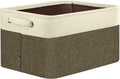 BALEINE 1 Pack Fabric Storage Bins for Shelves, Linen Storage Baskets for Organizing, Decorative Closet Bins for Clothes, Home (Brown, 14''x10''x8.5'')