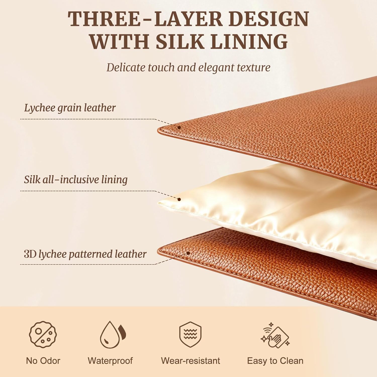 Makeup Case for Women,Travel Make Up Bag Organizer With Compartments and Handle,Portable Cosmetic Bags for Girl,Toiletry Bag for Women - Brown