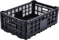 Collapsible Storage Crates, 52 Liter Heavy Duty Foldable Plastic Crates , Storage Baskets and Bins 23.6" L x 15.7" W x 8.6" H Stackable Dairy Milk Crates for Office, Home, Toy Storage
