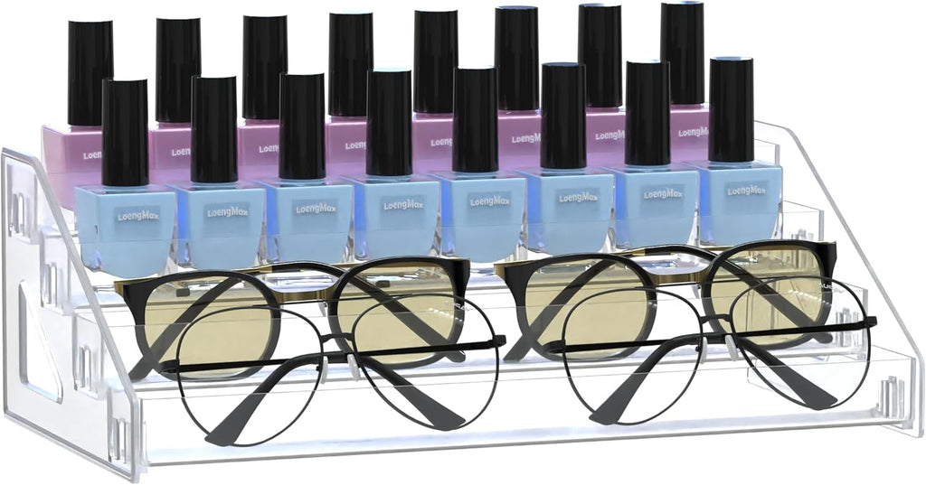 Sunglasses Organizer - Clear Eyeglasses Display - Eyeglasses Storage - Essential Oils Holder(4 Layer)