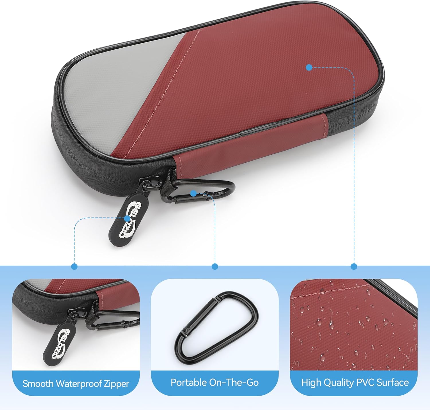 Insulin Travel Case Diabetic with 2 Reusable Ice Packs for Insulin Pen and Other Diabetic Supplies, Insulin Cooler Travel Case for The Daily Life and Trip, Red with Gray