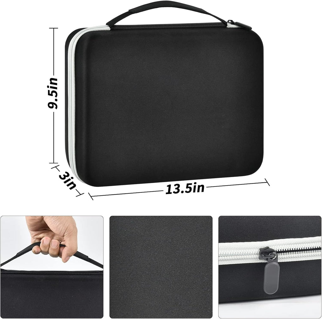 Battery Storage Organizer Box with Tester BT-168, Variety Case Holds 140+ AA, AAA, C, D, 9V, Lithium 3V Button Batteries- Not Includes Batteries(Black)