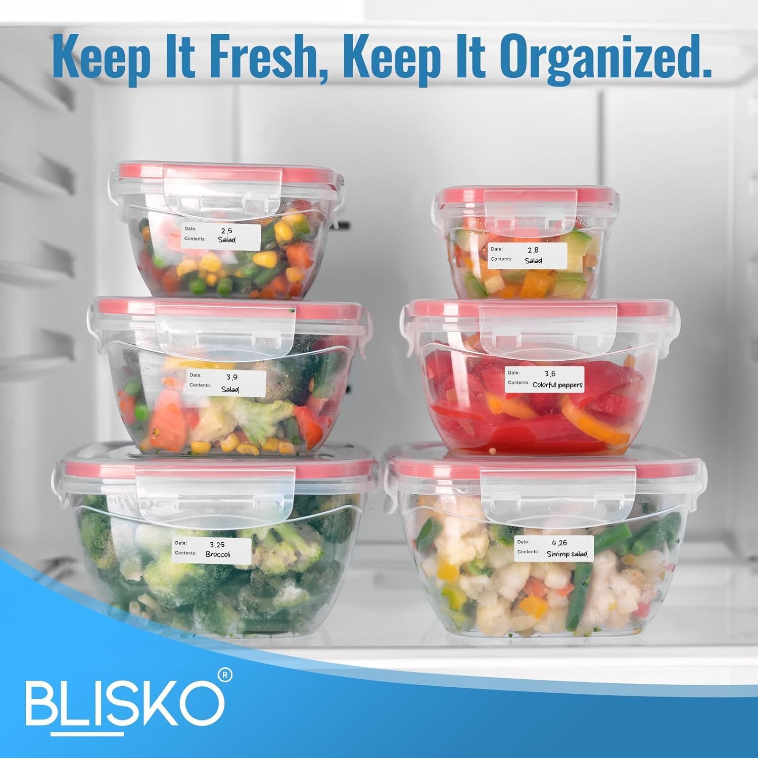 1000 Pcs Freezer Labels Pack 2, 1 x 3 Inch Refrigerator Food Labels Stickers, No Residue, Easy Peel Off, Water & Oil Resistant, Labels for Food, Freezer Bags, Jars, and Containers