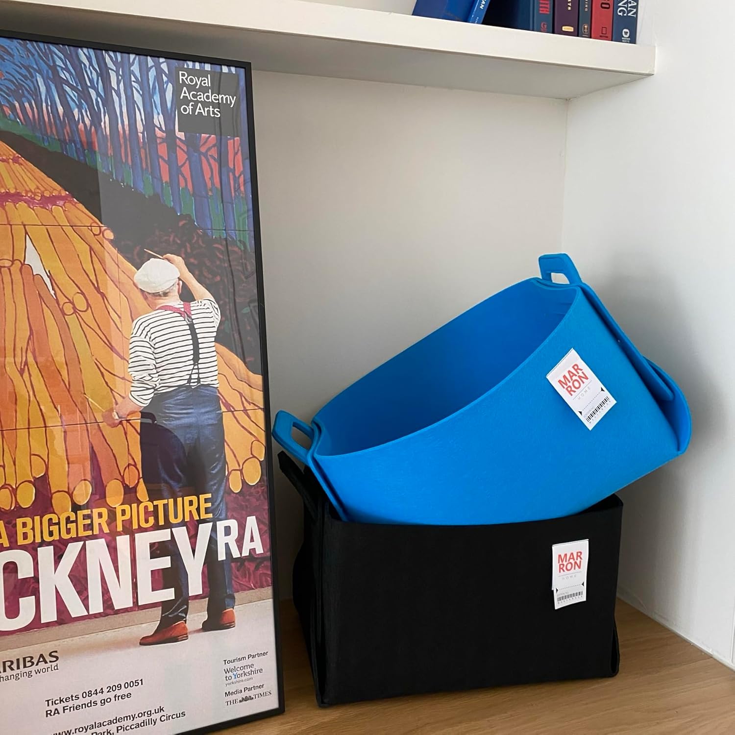 Collapsible Felt BABYPINK Storage Bin Small 7.1"x5.1"x5.1" – Foldable Basket with Handles for Closet, Toy Storage, Laundry Room Organization, Decorative Storage Baskets for Shelves, Nursery