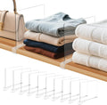 10 Pack Clear Shelf Dividers for Closets, Acrylic Dividers for Shelves, Closet Shelf Divider for Organization,Organizers & Separators for Shelf Storage, Home Closets, Cabinets