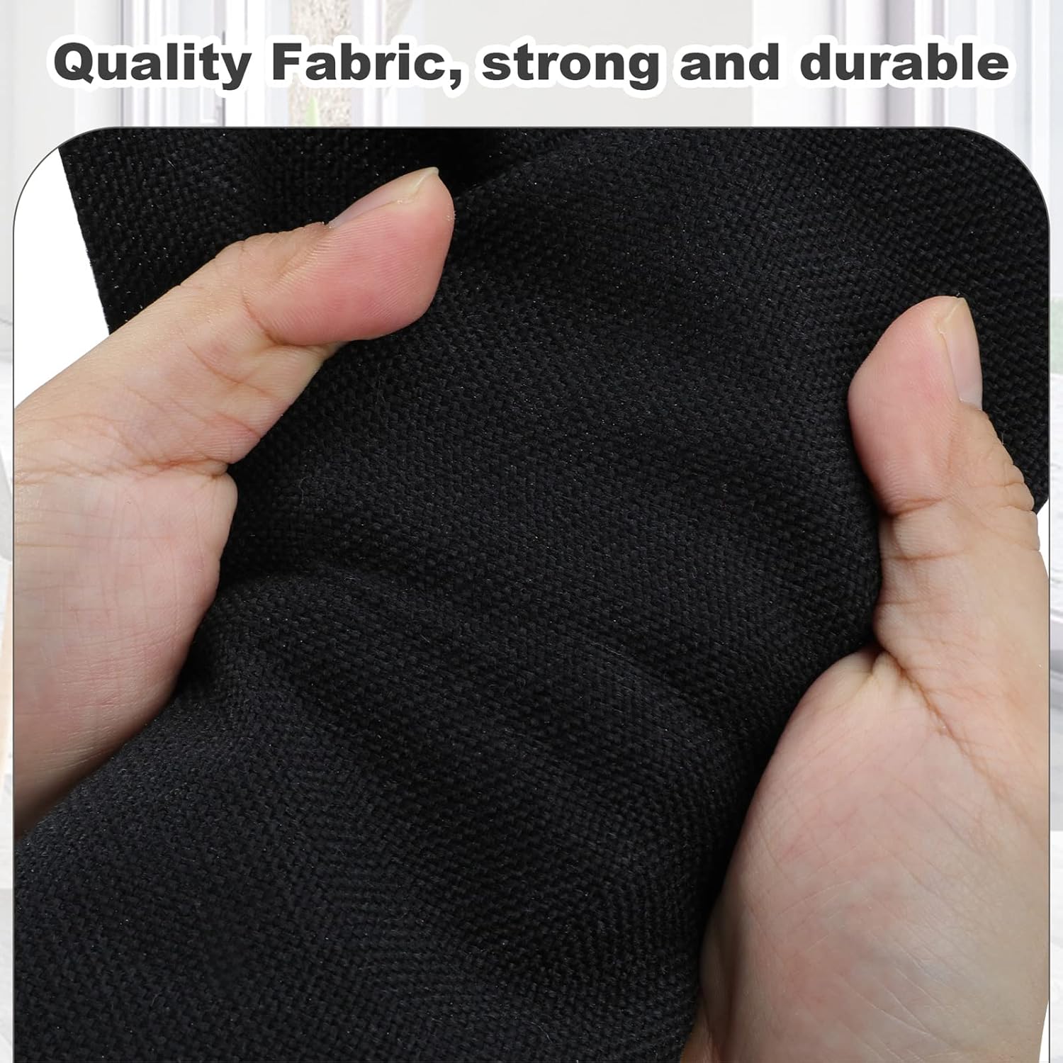 Medium 15" 21 Quart Collapsible Stackable Storage Bins with Lids, 3 Packs Black Foldable Fabric Closet Boxes Heavy-duty Lidded Linen Cube Basket Container Organizer and Storage for Bedroom