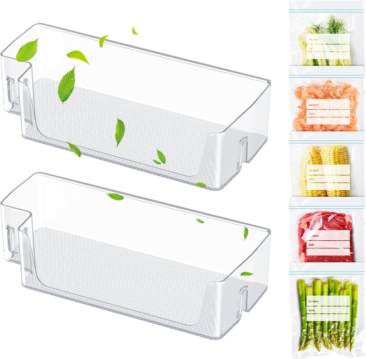 (2 PACK) UPGRADED DA97-20638A Refrigerator Door Bin Compatible with Samsung Refrigerator Shelf Bin Right Door Parts RS27T5200SR RS27T5201SR RS22T5561SG RS27T5561SR RS22T5561SR Shelf