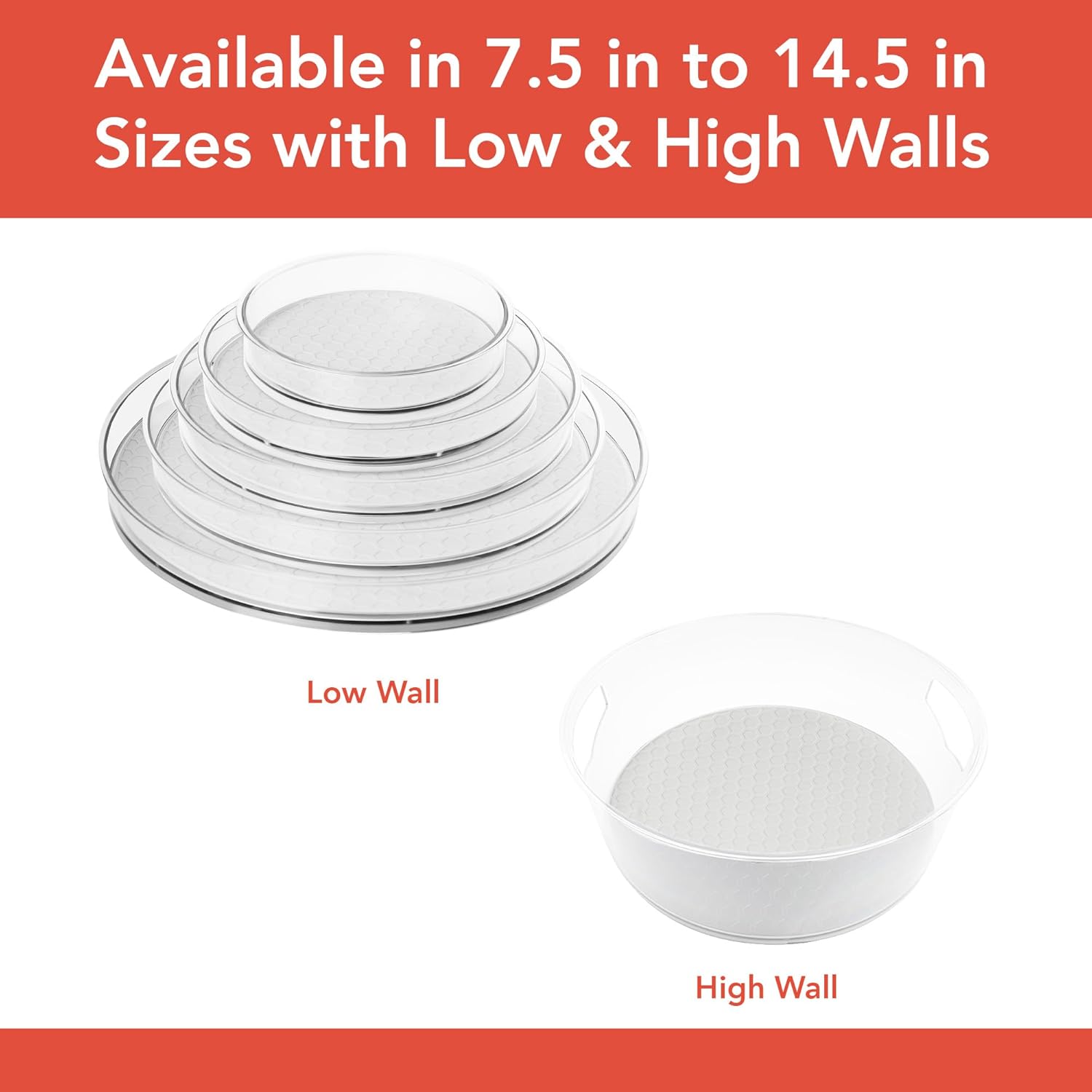 Spectrum XL Lazy Susan Organizer 12.25 in for Large Cabinet Fridge Pantry Table Shelf Bath Kitchen Organization, Oyster Gray Extra Large Rotating Turntable Storage for Condiments Spice Bottles