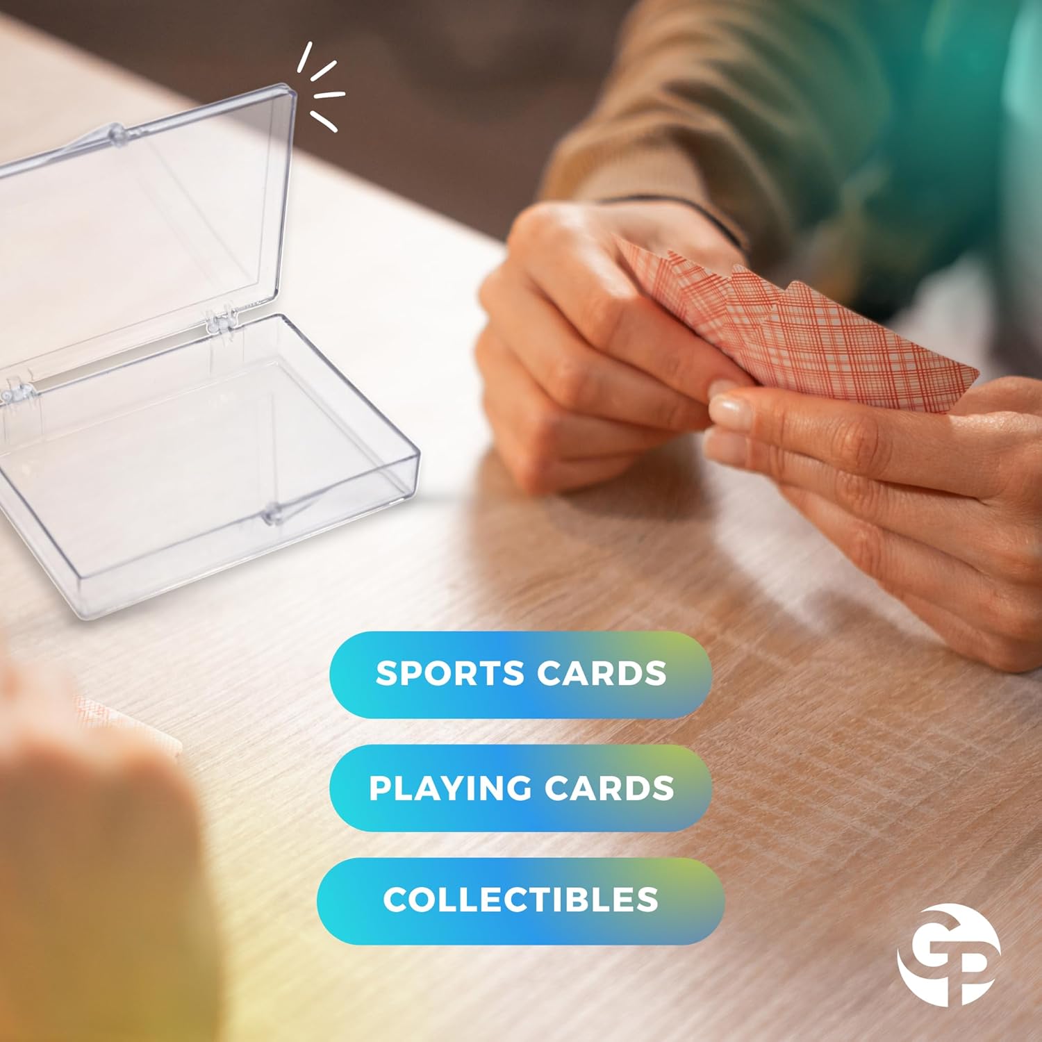 10-Pack Clear Hinged Plastic Containers, Keepsake Storage Boxes, 3 1/2" L x 2 9/16" W x 5/8" H, Made in USA, Plastic Display Case or Small Box for Storage and Organization