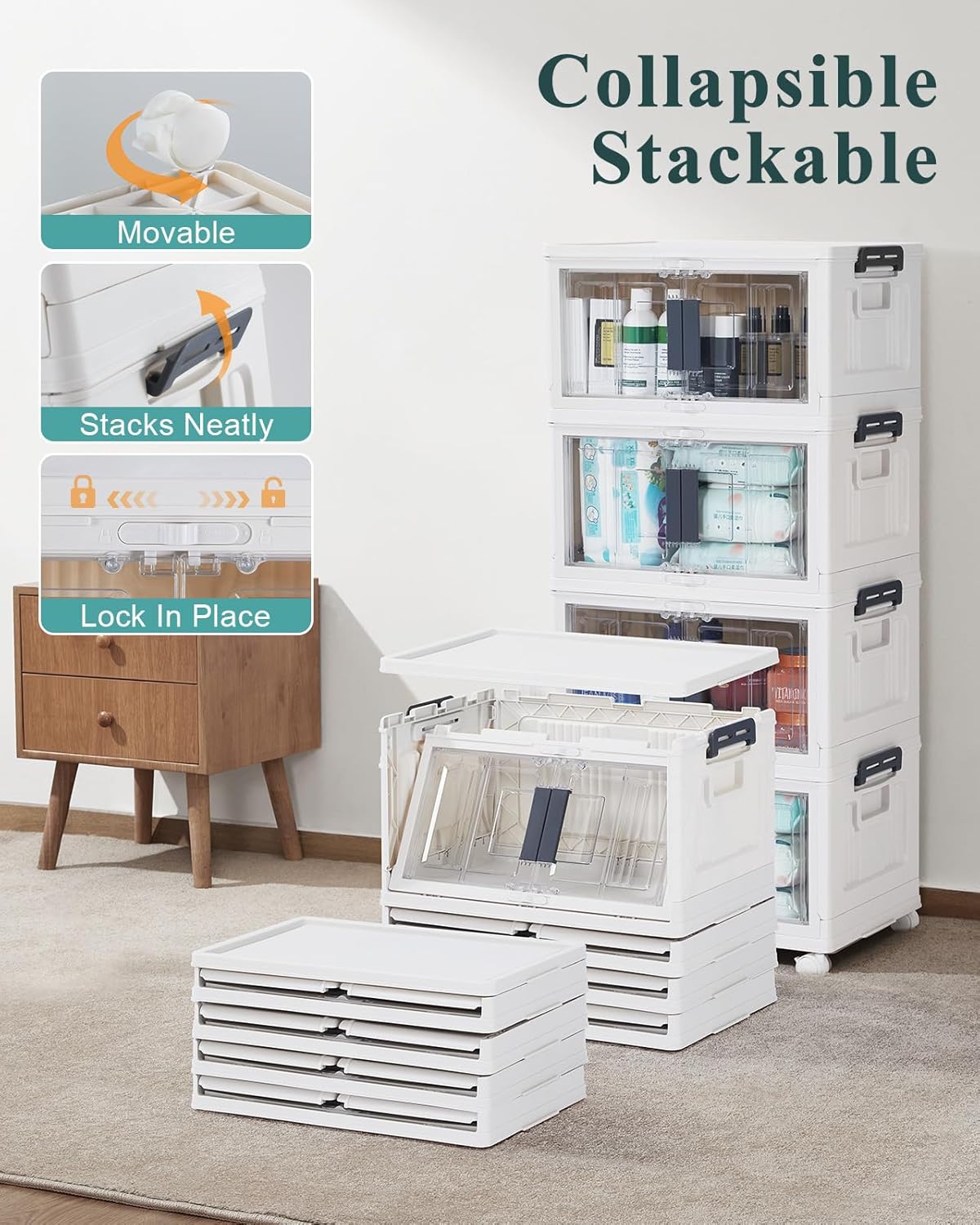 OlarHike Light daily necessities storage bins SBL7V2 folding 23QT 4PACK