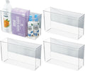 InterDesign iDesign Magnetic Large Clear Plastic Organizer Bins for Laundry Room Storage - 4-Pack