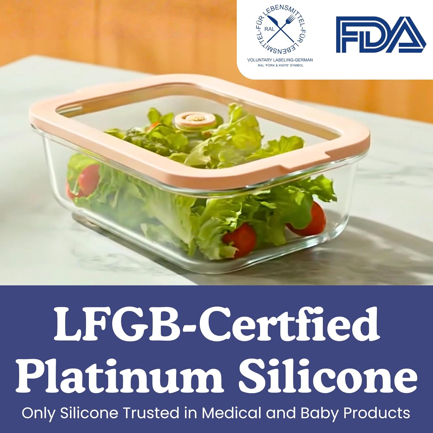 Non-Toxic 35 Oz (4.4 Cup) Glass Storage Containers with Lids – Plastic Free Meal Prep Containers for Lunch, Airtight Food Storage, Microwave and Freezer Safe, 4 Pack - Ziruma