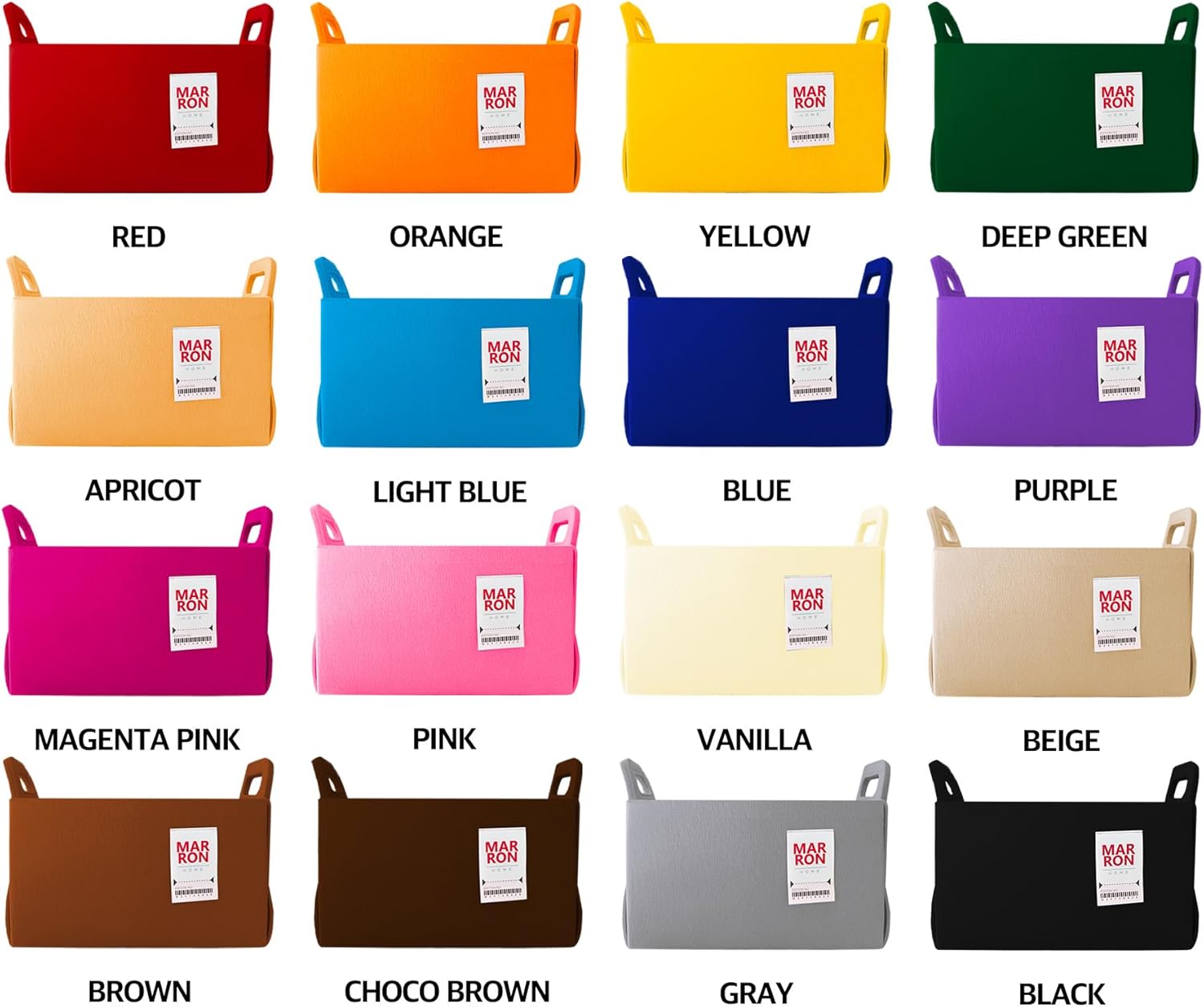 Collapsible Felt CHARCOL Storage Bin Large 14.6"x9.4"x9.4" – Foldable Basket with Handles for Closet, Laundry Room Organization, Toy Storage, Decorative Storage Bins for Shelves, Nursery