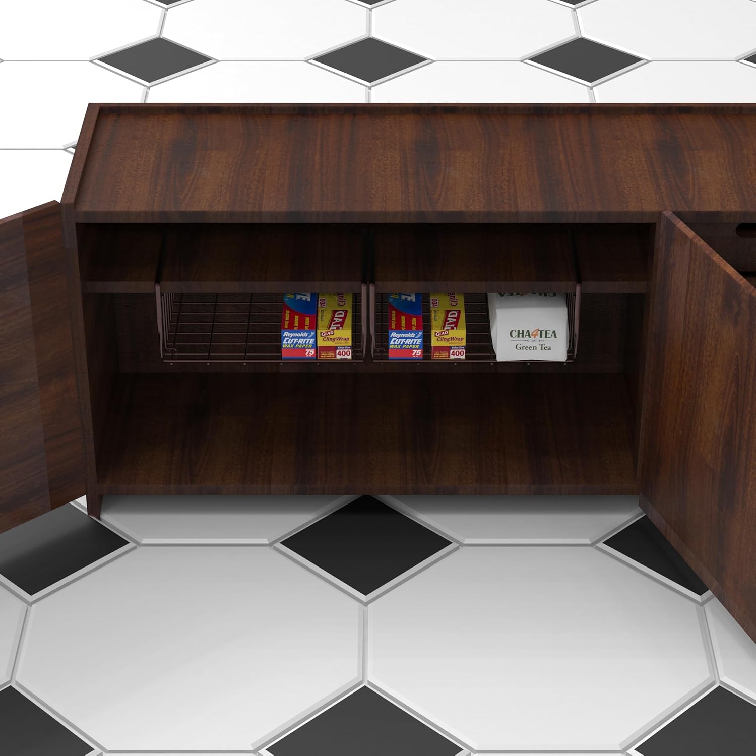 Simple Houseware Under Shelf Basket, Bronze - 2 Pack