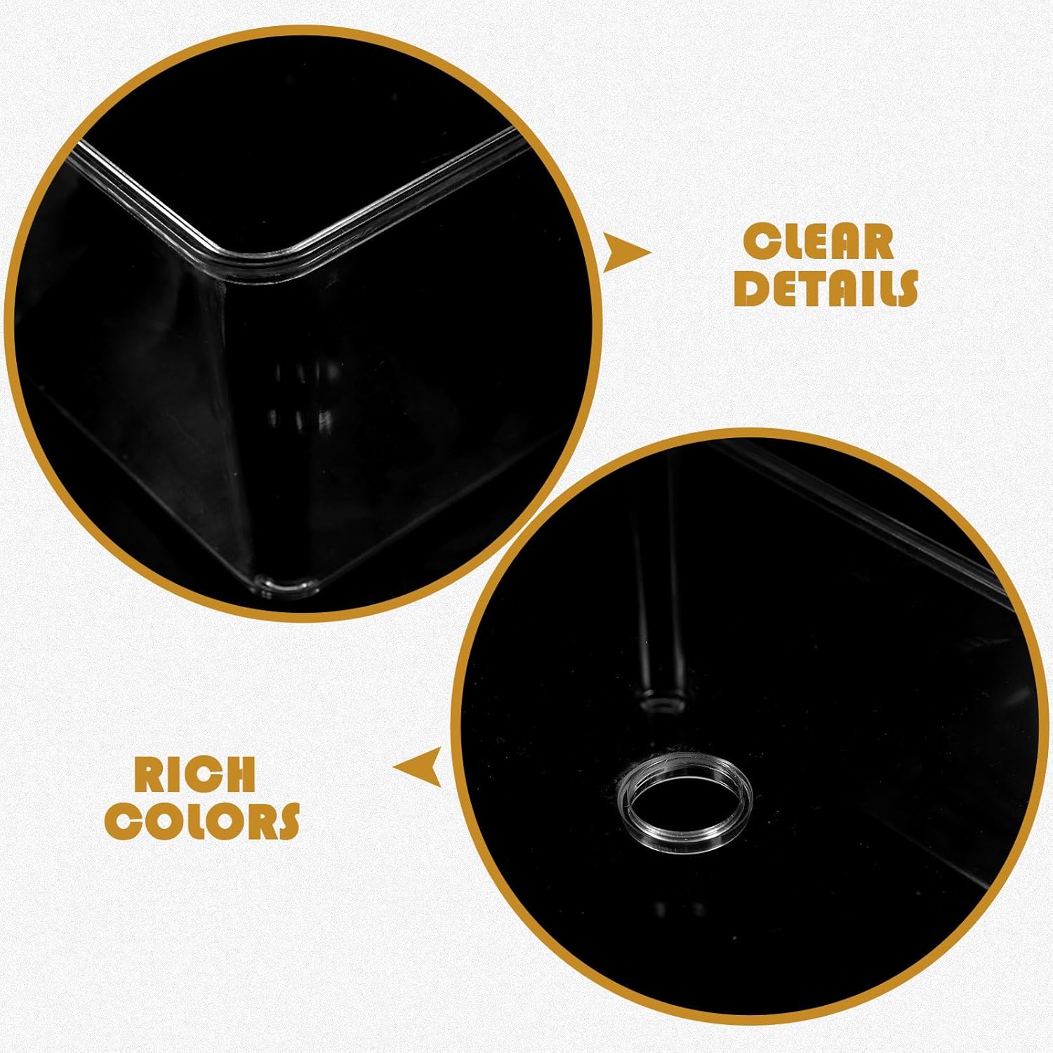 Garneck Stackable Transparent Acrylic Makeup Organizer Box with Lid Large Dustproof Cosmetic Storage for Vanity Desktop Clear Makeup Holder for Lipstick Eye Shadow Skincare and Accessories