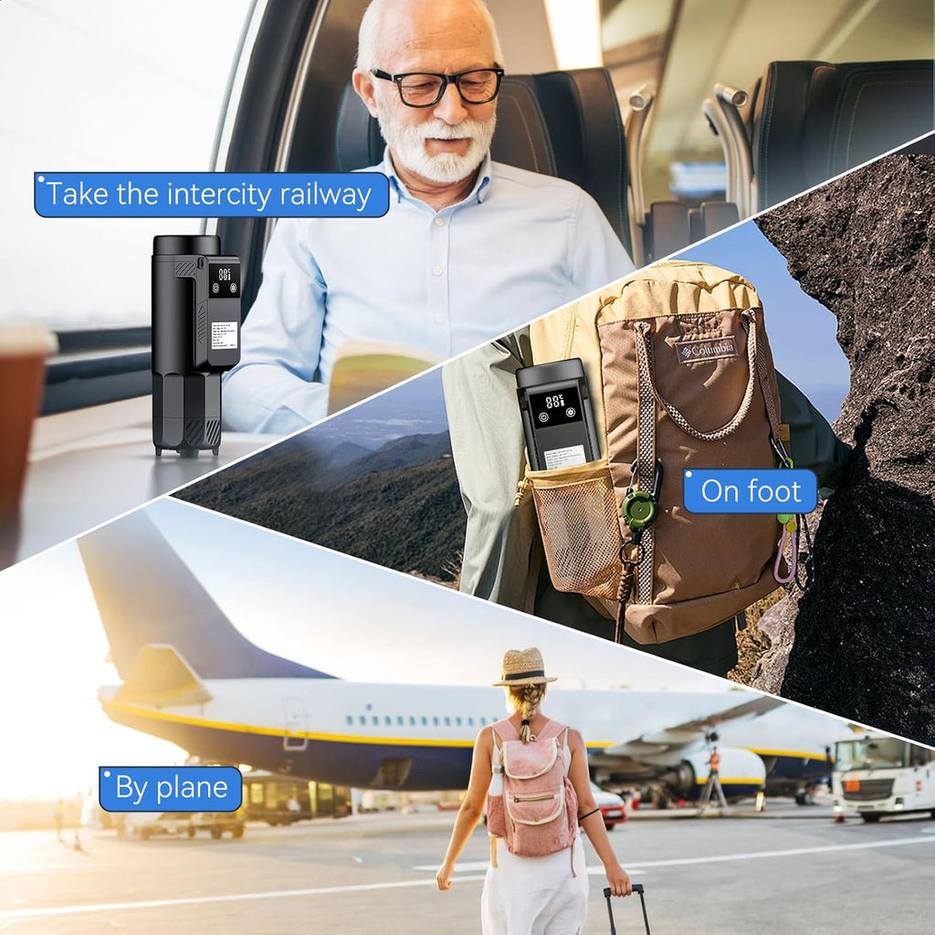 Insulin Cooler Travel Case TSA Approved – Portable Diabetic Medication Cooler with USB Charging & Backup Battery, Keeps Insulin at 32–64°F, Fits 1–7 Pens, for Travel & Daily Use (Black)