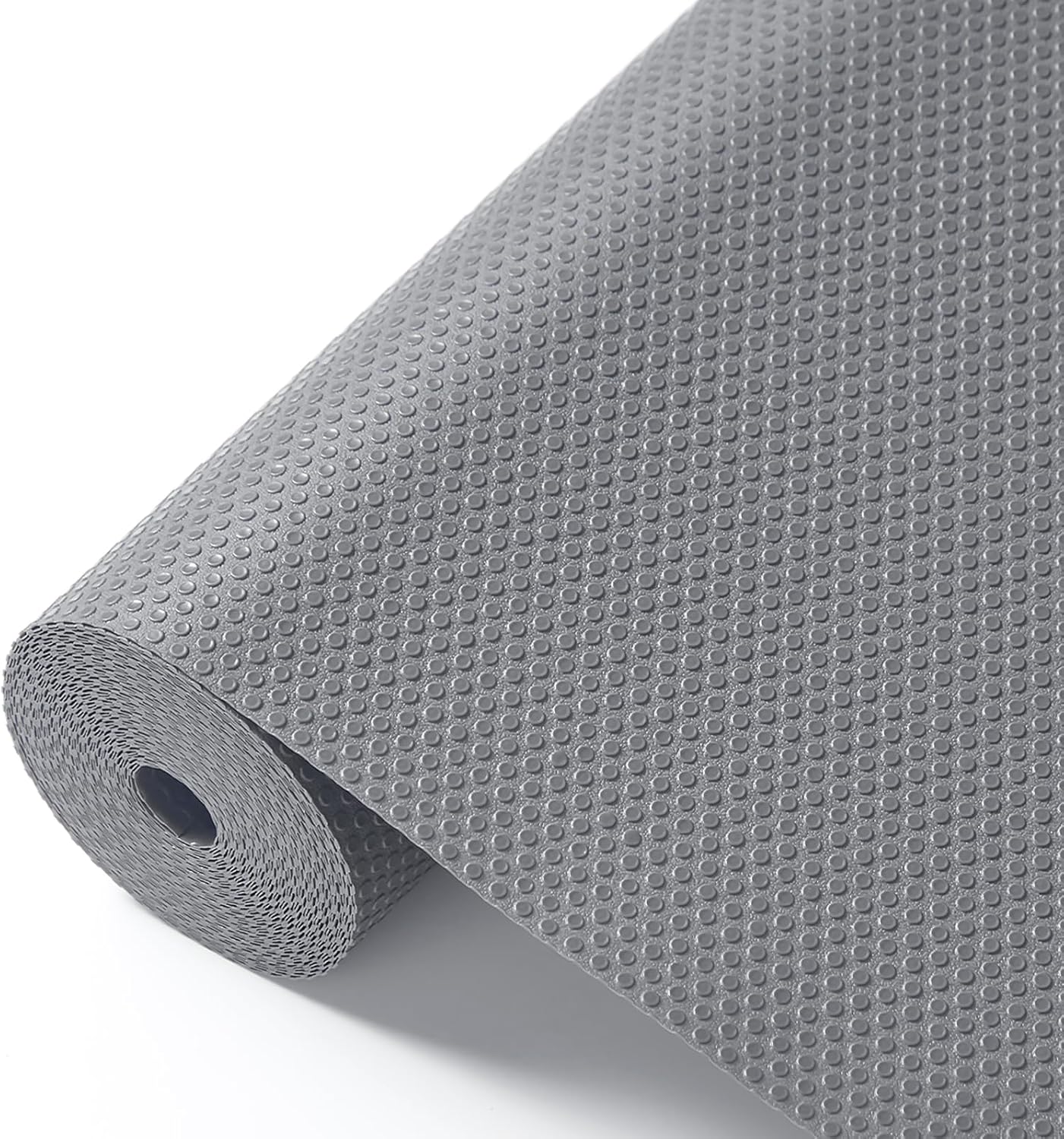 100% EVA Shelf Liner for Kitchen Cabinet, 18" x 360" Drawer Liners Non Adhesive Non Slip Waterproof Plastic Paper, Dresser Pantry Bathroom Refrigerator Protector, Grey