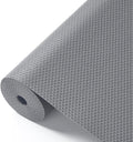 100% EVA Shelf Liner for Kitchen Cabinet, 12" x 120" Drawer Liners Non Adhesive Non Slip Waterproof Plastic Paper, Dresser Pantry Bathroom Refrigerator Protector, Grey