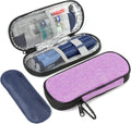Insulin Pen Cooler Travel Case with 2 Reusable TSA Approved Ice Packs, Diabetic Medication Insulated Cooler Bag for Insulin Pens and Other Diabetic Supplies Storage Purple