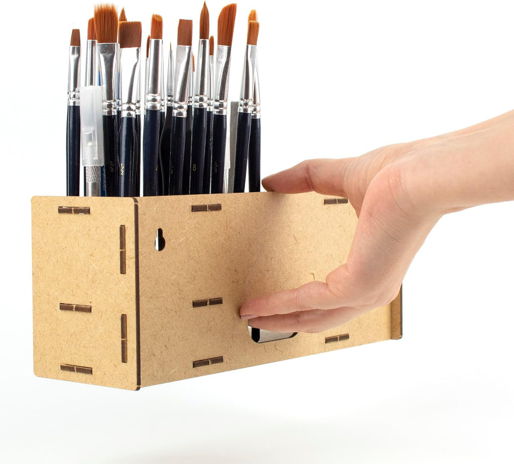 Paint Brush holder. Large Capacity Paint brush organizer and Art Supply Organizer kit for table and wall miniatures modeling crafts
