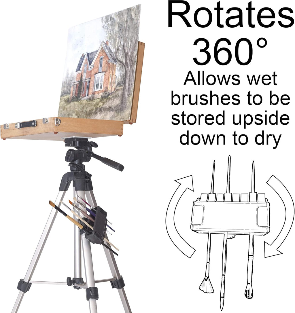 Easy To Use Products Brush Grip Paintbrush Holder and Drying Rack/Caddy, Painting Supplies (Black)