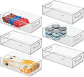 iDesign Stackable Fridge Bin - Kitchen Storage Bin for Pantry, Cabinets, or Fridge, Set of 6, Clear