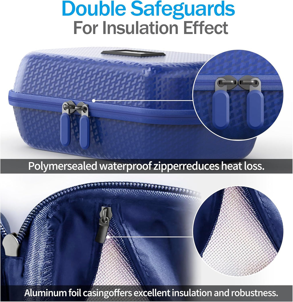 Insulin Cooler Travel Case TSA Approved, Refrigerated Medicine Travel Case with Temperature Display, Wrist Strap & 2 Reusable Ice Packs, Gift For Daily and Trip
