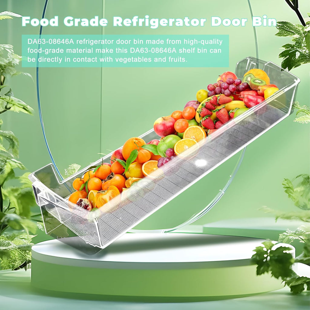 RT21M6213SR/AA Door Shelf fit for Samsung,DA63-08646A fit for Samsung Refrigerator Door Bin RT21M6215SG/AA RT21M6215WW/AA RT21M6213SG/AA RT21M6213WW/AA RT21M6215SR/AA AP6241329 prime&swift