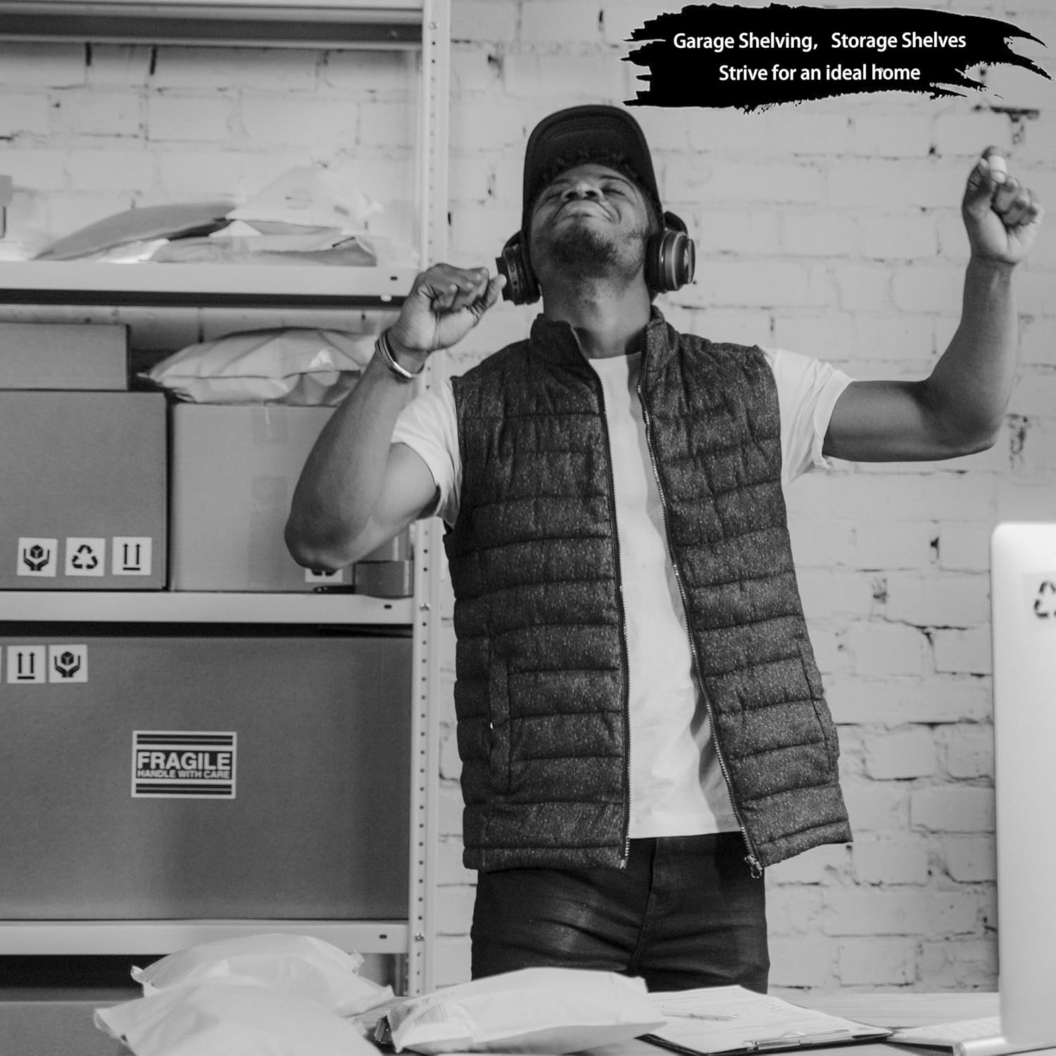 Industrial Storage Rack,Heavy-Duty Steel Shelving Unit,Multi-Purpose Garage Organization System Black 72" H x 35" W x 15.5" D 5-Tier