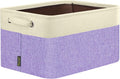 BALEINE 1 Pack Fabric Storage Bins for Shelves, Linen Storage Baskets for Organizing, Decorative Closet Bins for Clothes, Home (Lavender, 14''x10''x8.5'')