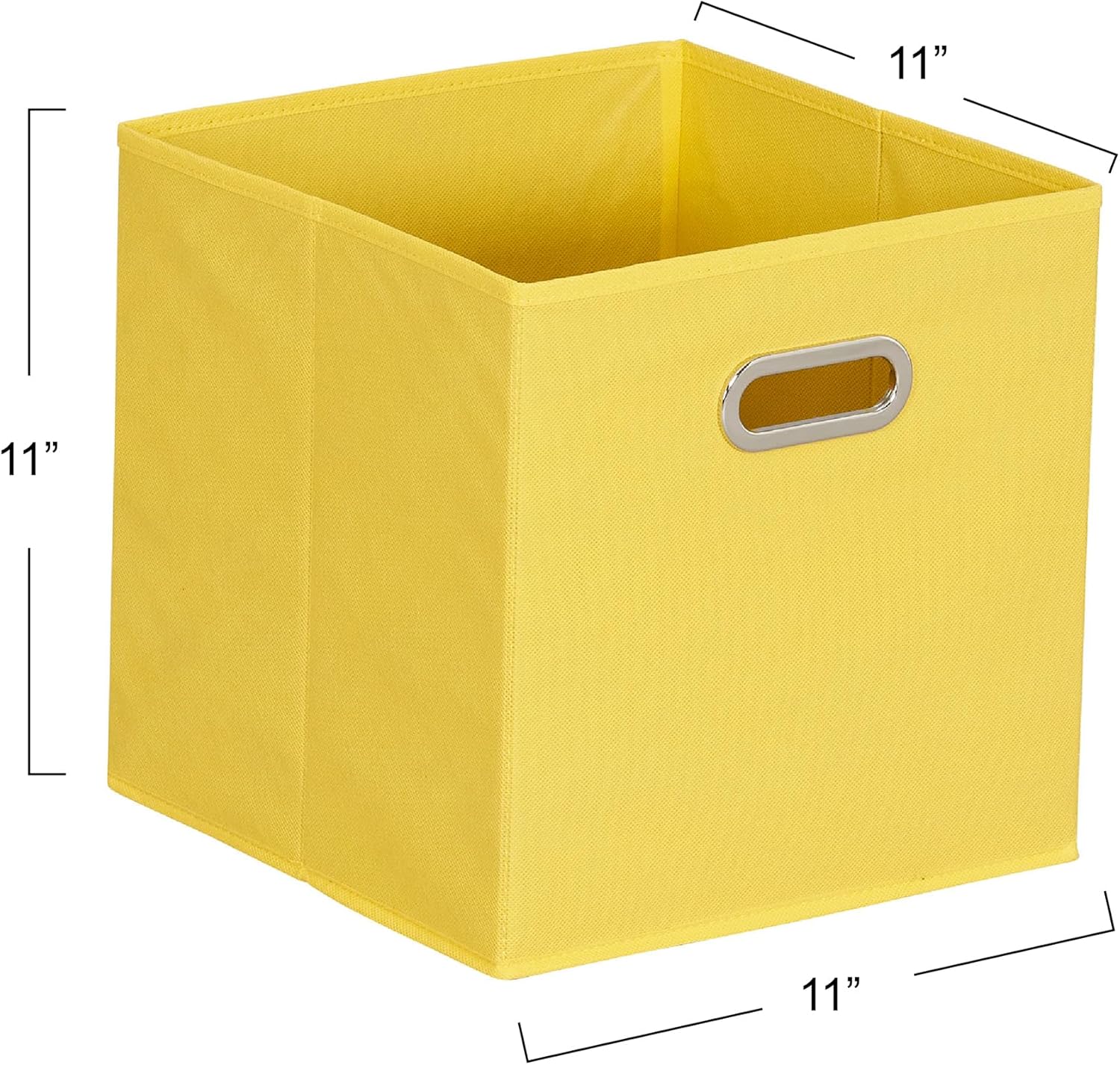 Household Essentials 6 ct Open Fabric Cube Storage Bins, Golden Yellow