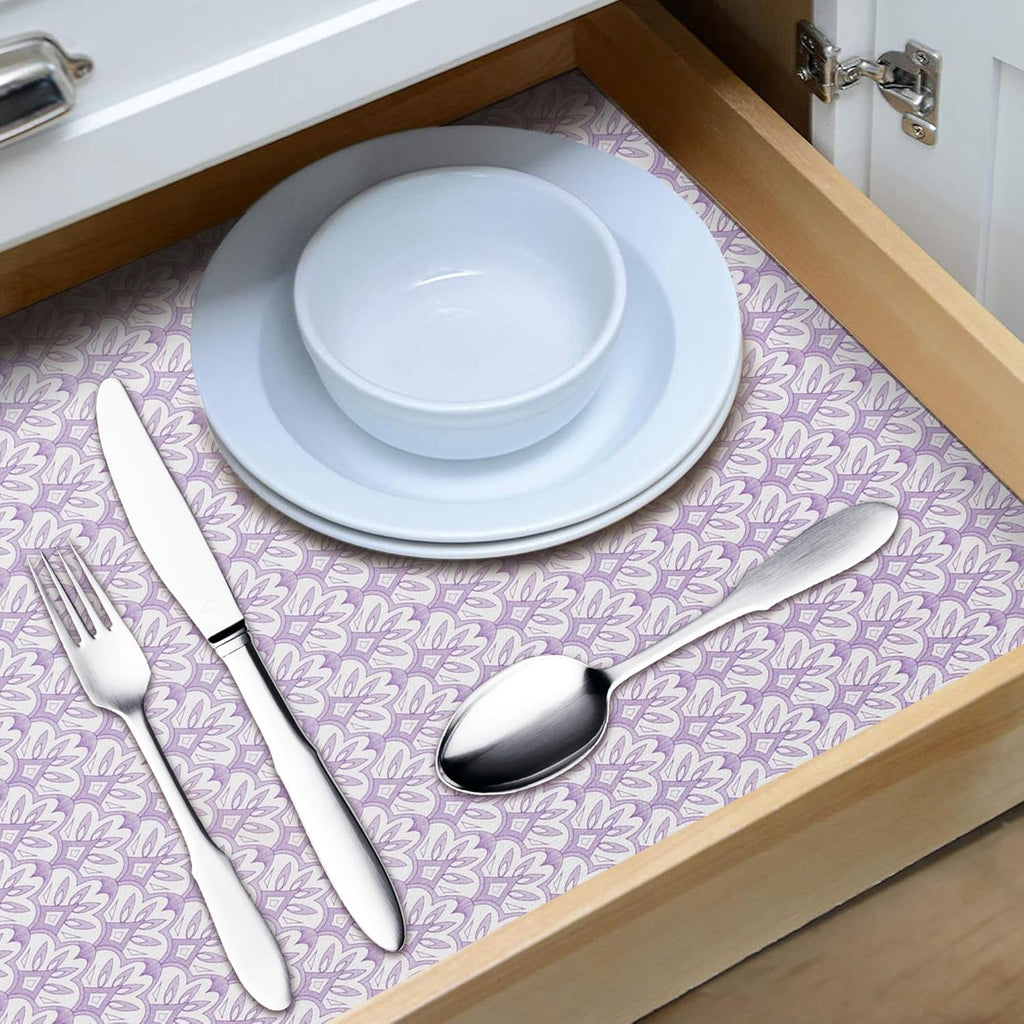 1 Rolls 12" W x 360" L Floral Drawer and Shelf Liner for Cabinets, Non-Adhesive Strong Grip Non-Slip Flower Shelf Cabinet Kitchen Shelf Liners for Kitchen Cabinets