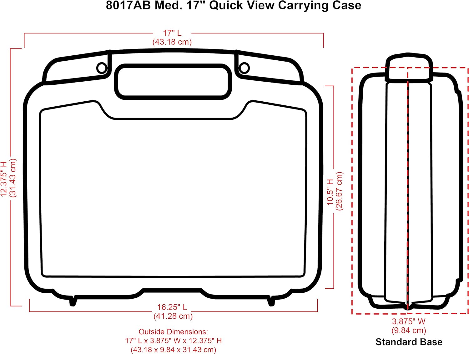 ArtBin 17 inch 8017AB Quick View Carrying Case, Portable Art & Craft Organizer with Handle, 1 Plastic Storage Case - 17" Standard Base Open Core