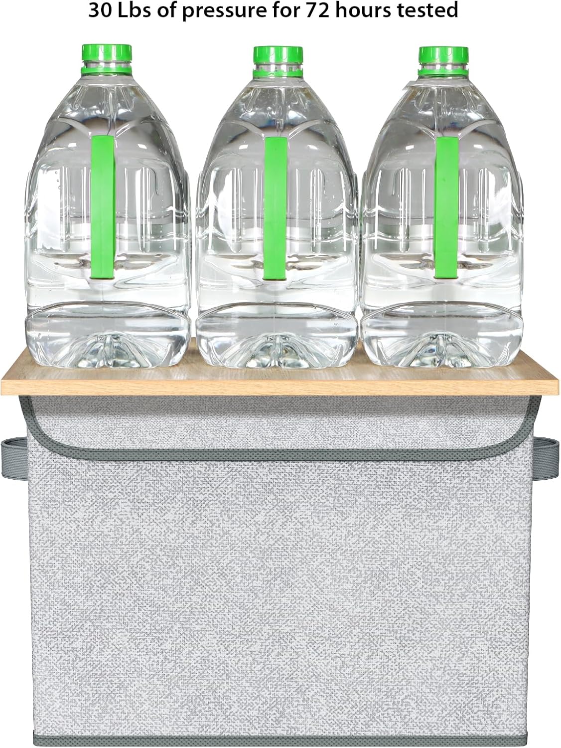 Univivi Storage Bins with Lids [4-Pack] Large Collapsible Stackable Fabric Storage Boxes with Lids, Decorative Closet Organizers and Storage for Clothes, Office, Bedroom (Gray, 17“ x 12” x 12")