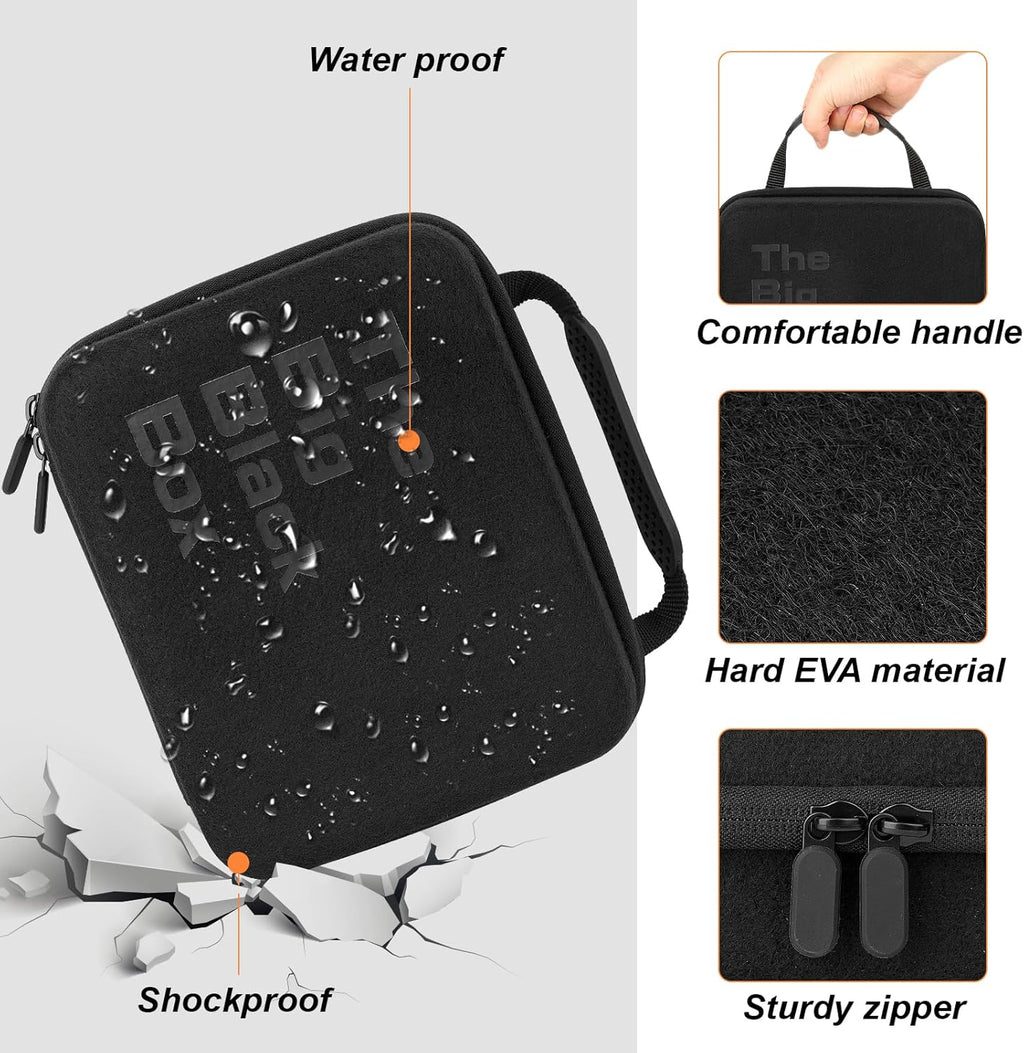 Hard Battery Organizer Storage Box, Battery Organizer Carrying Case Bag Holder Holds 60＋ Batteries AA AAA C D 9V - with Battery Tester BT-168 (Batteries are Not Included)