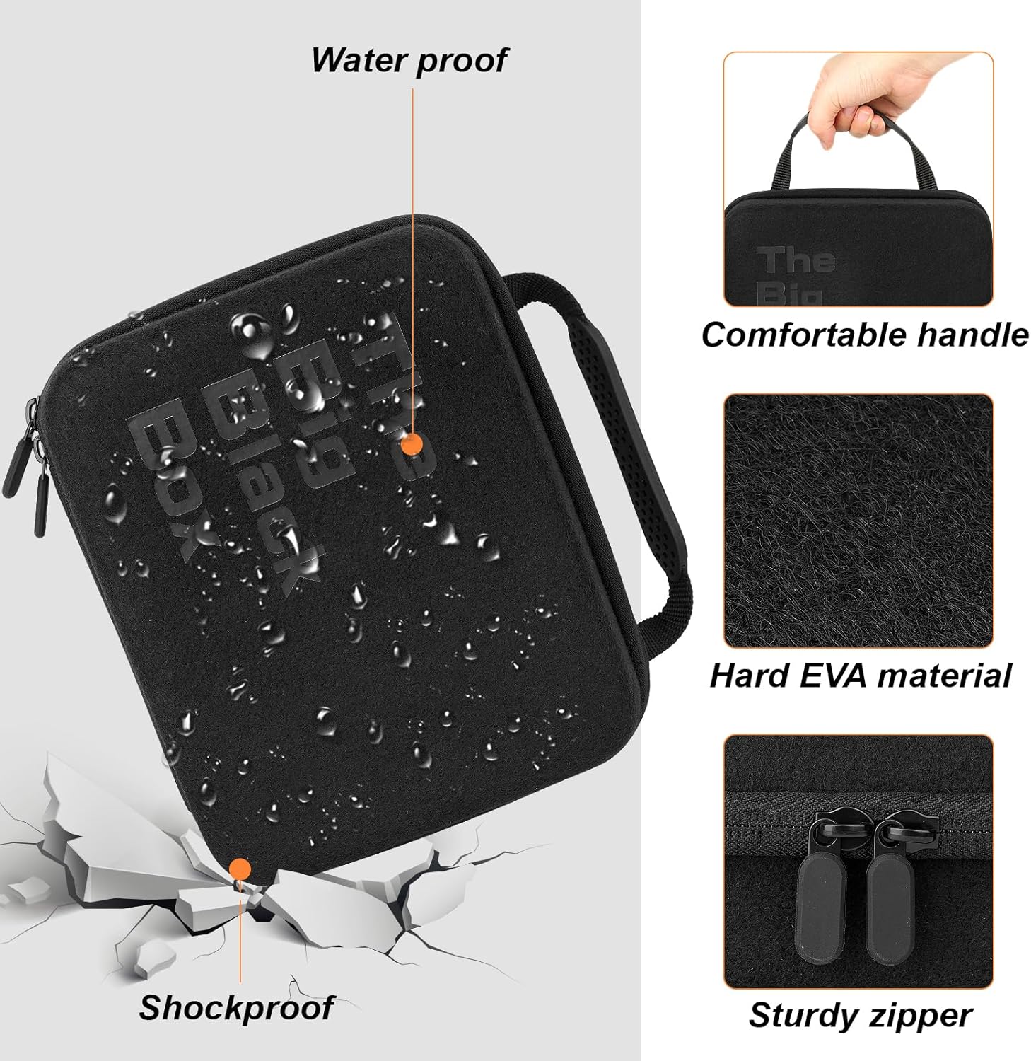 Hard Battery Organizer Storage Box, Battery Organizer Carrying Case Bag Holder Holds 60＋ Batteries AA AAA C D 9V - with Battery Tester BT-168 (Batteries are Not Included)