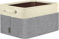 BALEINE 1 Pack Fabric Storage Bins for Shelves, Linen Storage Baskets for Organizing, Decorative Closet Bins for Clothes, Home (Grey, 17''x13''x10.5'')