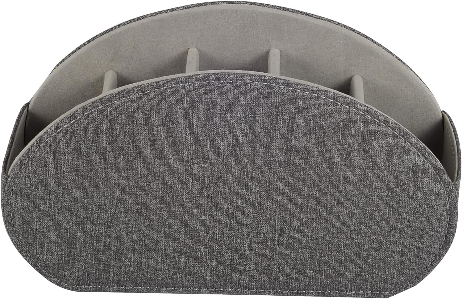 Remote Control Holder,TV Remote Caddy/Box with 5 Compartments,Bedside Table Organizer for Controller,Glasses,makeup brushes,jewelry and Media Player,Pen/Pencil Storage (Grey)