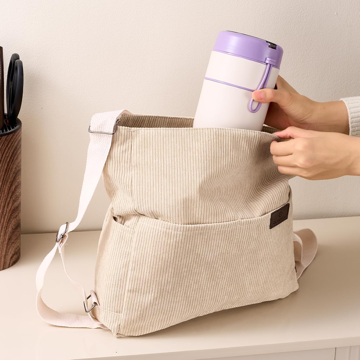 Overnight Oats Containers with Lids and Spoons, 24 oz On The Go Reusable Snack Cup Container for Yogurt Parfait, Middle Compartment, Portable & Lightweight for Work, Travel, Gym - Dishwasher Safe