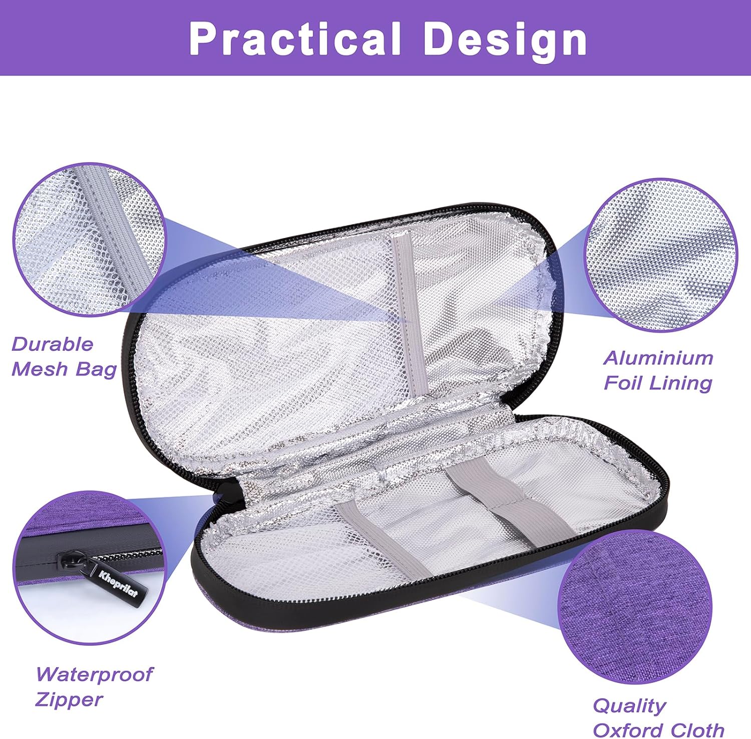 Insulin Cooler Travel Case with 90g TSA Approved Ice Packs – Insulated Diabetic Medication Bag for Insulin Pens & Supplies – Compact & Waterproof for Daily Use & Travel